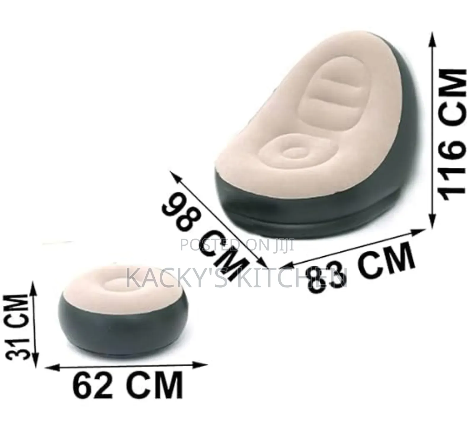 This Is an Inflatable Sofa and Footstool Set