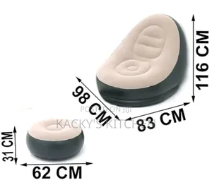This Is an Inflatable Sofa and Footstool Set