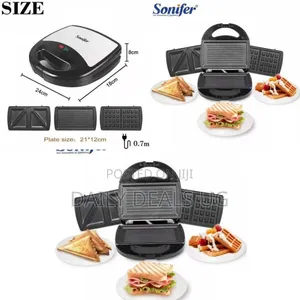 Sonifer Sf-6050 3-in-1 Multi-Functional Sandwich Maker, Waffle Iron