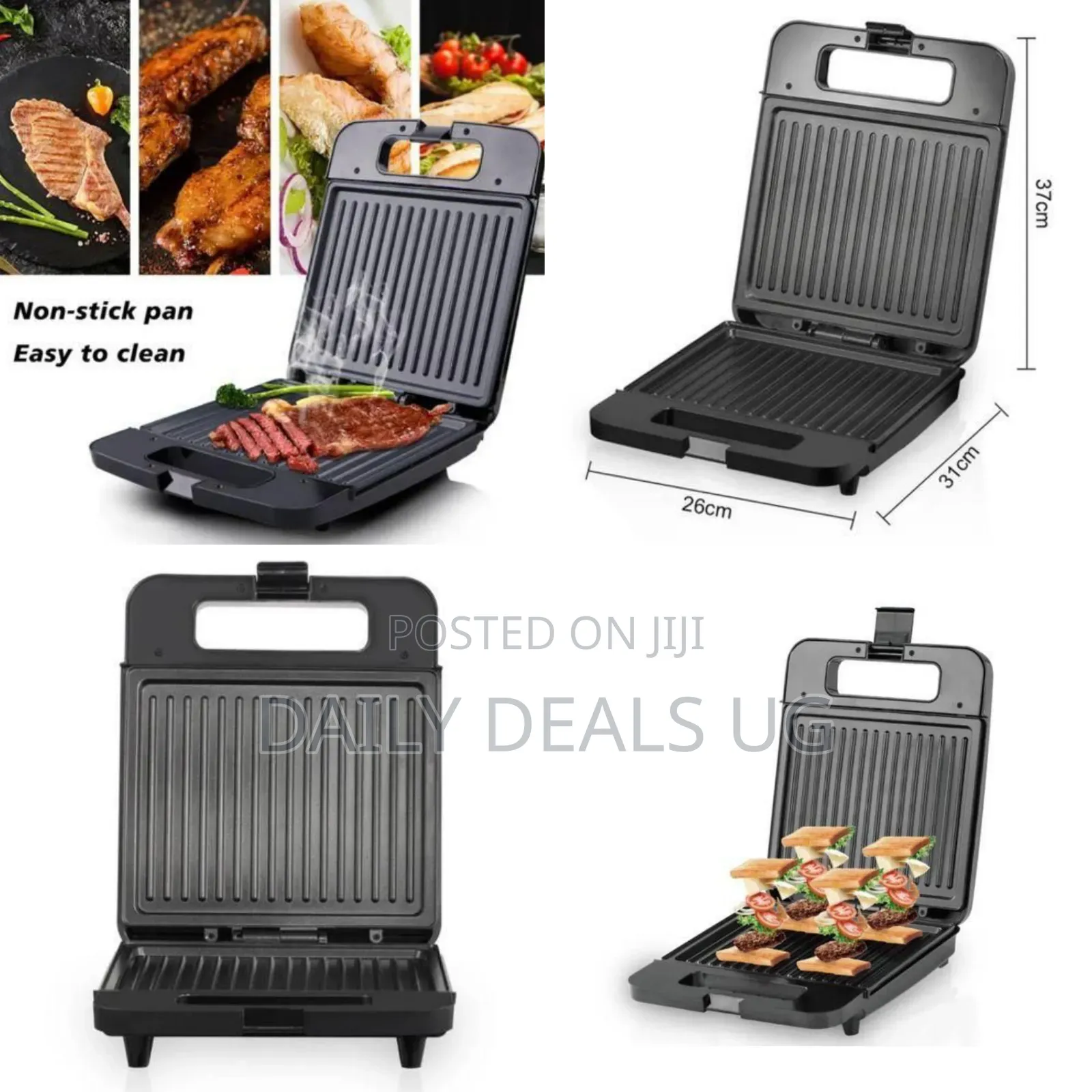 Raf Versatile 2-in-1 Sandwich Maker Indoor Grill