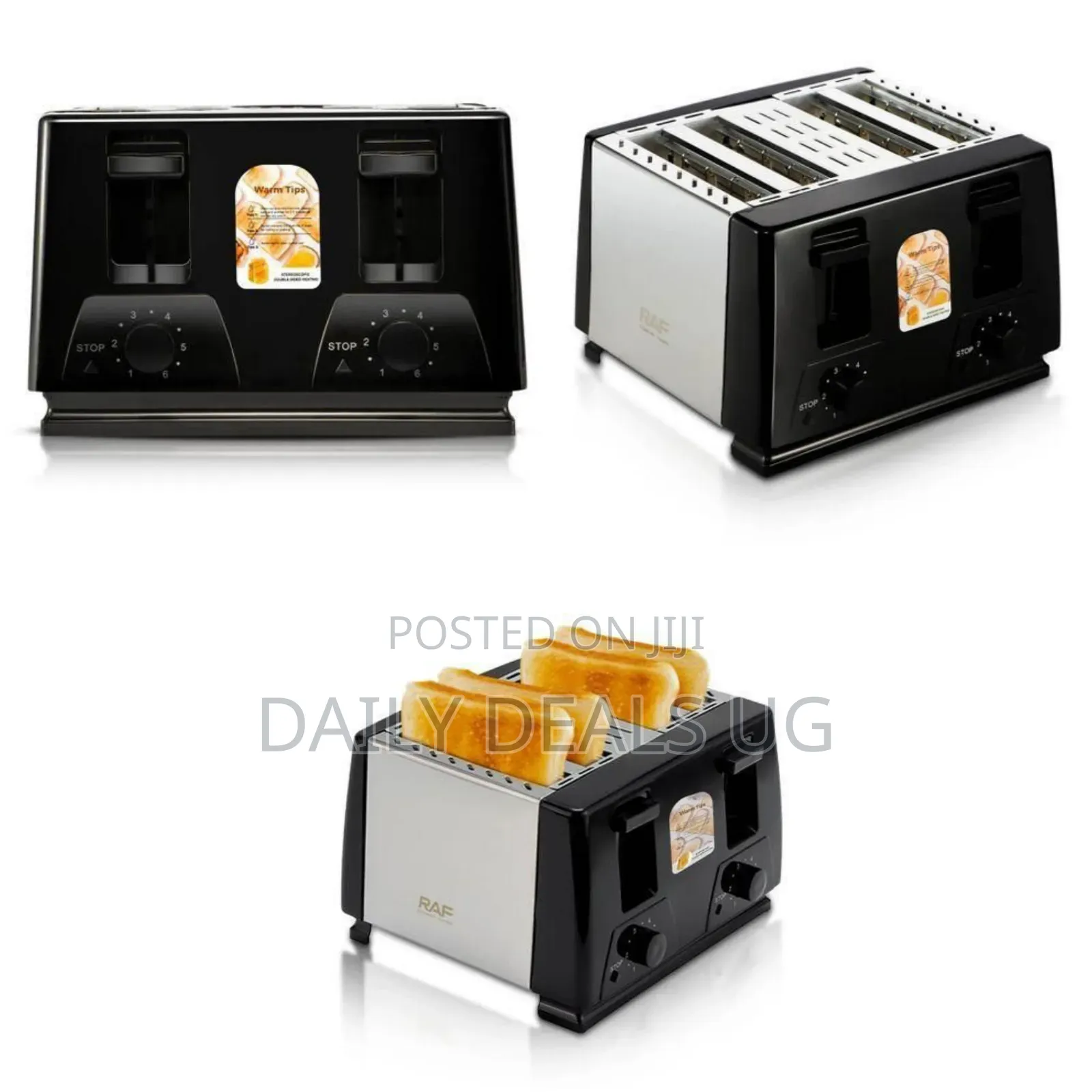 Raf Efficient 4-Slice Electric Toaster - Multicolor