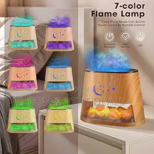 Aroma Diffuser And Salt Lamp 2 In 1 Flame Effect Diffuser With 260ml