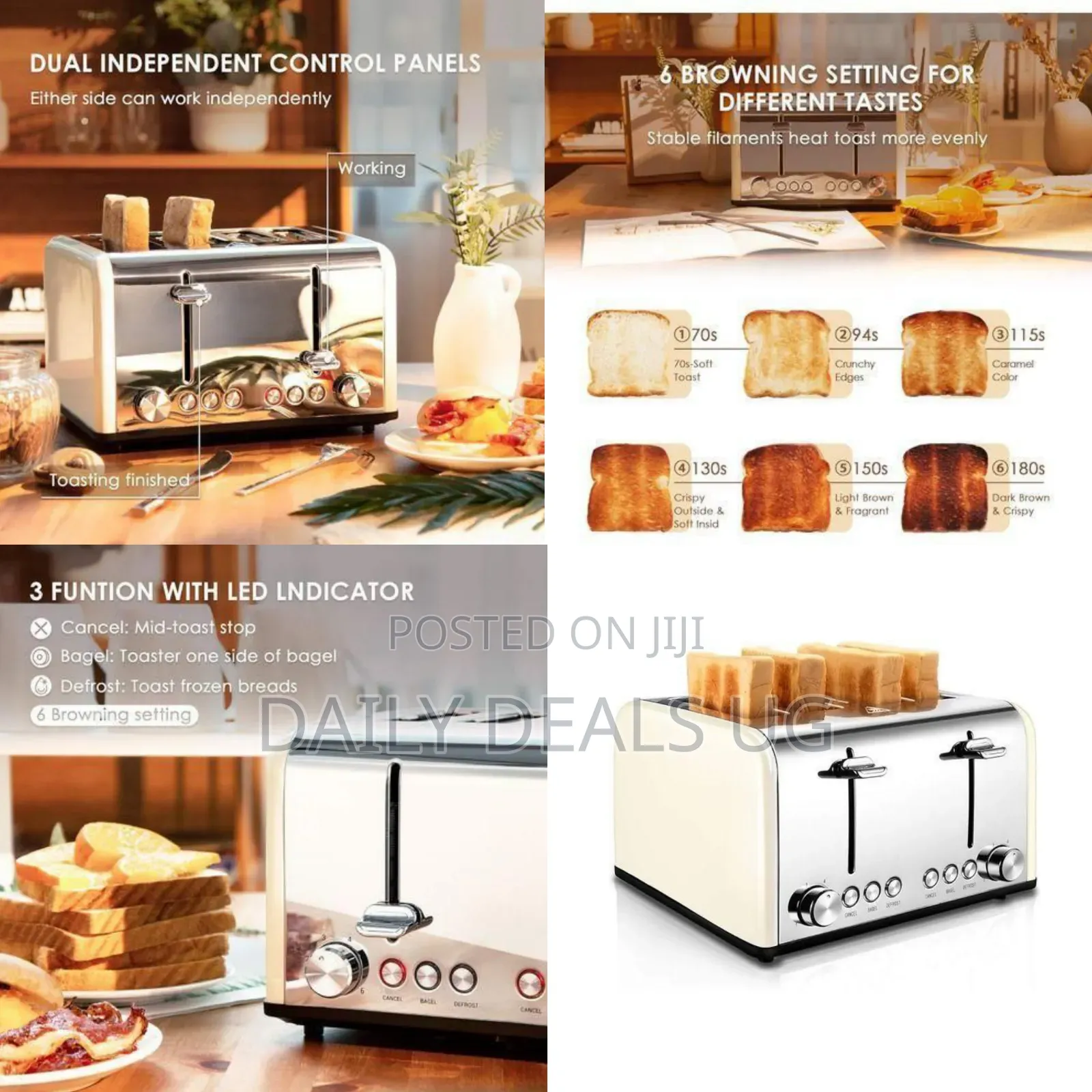 Classic Four-Slice Toaster - Multicolor