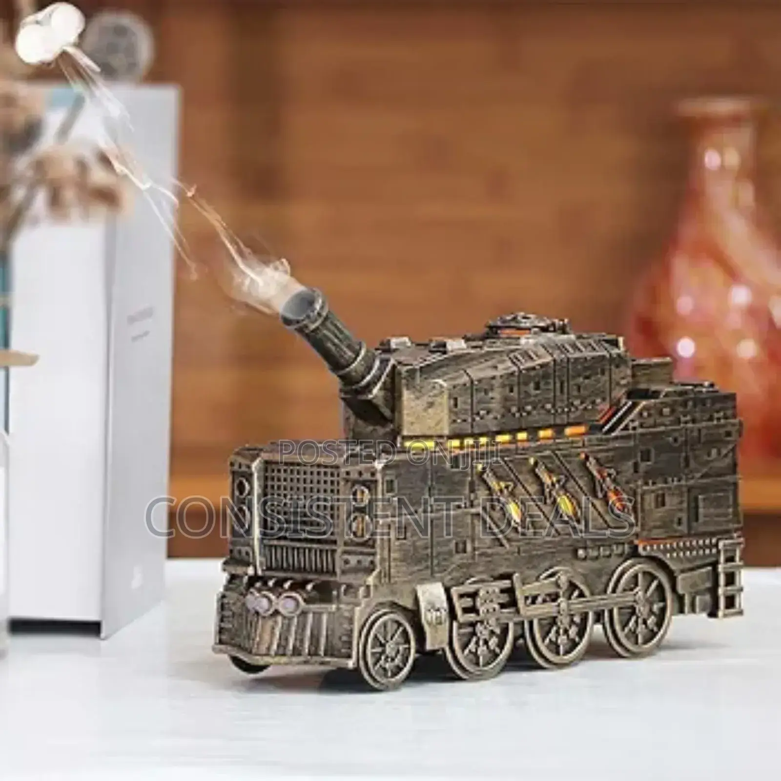 300ml Vintage Train Aromatherapy Essential Oil Diffuser Humidifier
