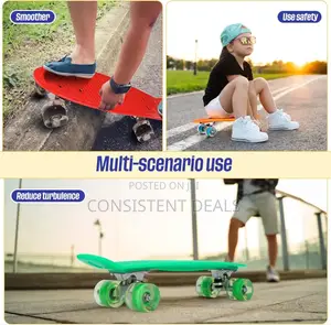 Mini Cruiser Skateboard 23'' Plastic Cruiser Complete Skateboard