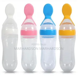 Silicone Baby Squeeze Feeding Bottles