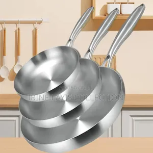 3-Piece Stainless Steel Frying Pan Set