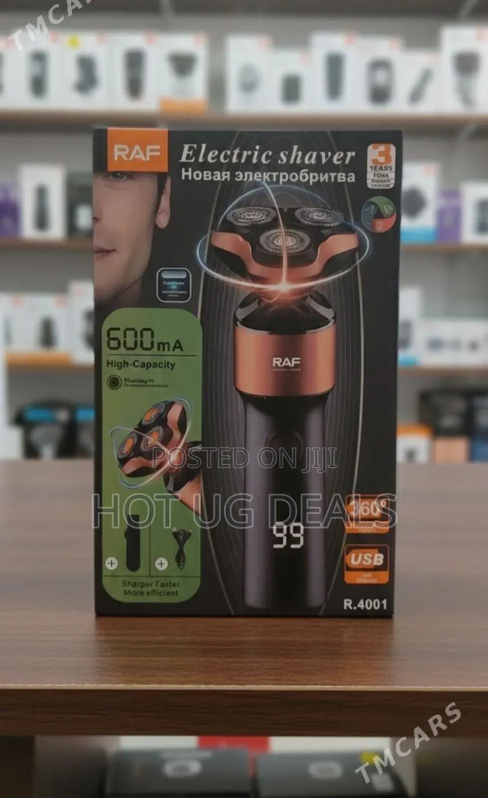 Raf Shaver Rechargeable Cordless Electric Shaver With Battery Level