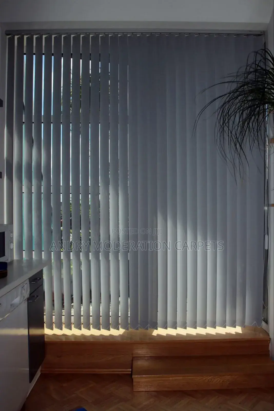 Dark Grey Vertical Blind Curtains
