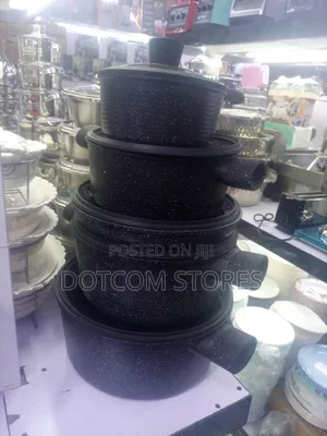Granite-Coated Die-Cast Non-Stick Cookware Pot Set.