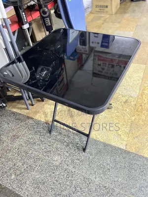 Glass Folding Adjustable Table of 80 by 80cm