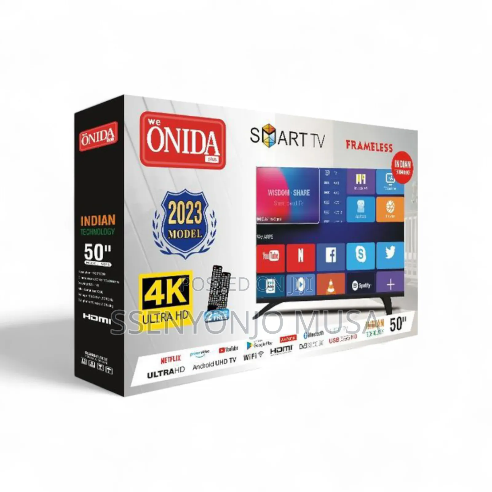 Onida 50" Uhd Android Tv - Quad Core Processor, Frameless
