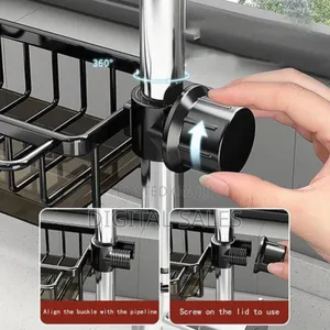Faucet-Mounted Kitchen Sink Caddy and Sponge Organizer - Multicolor