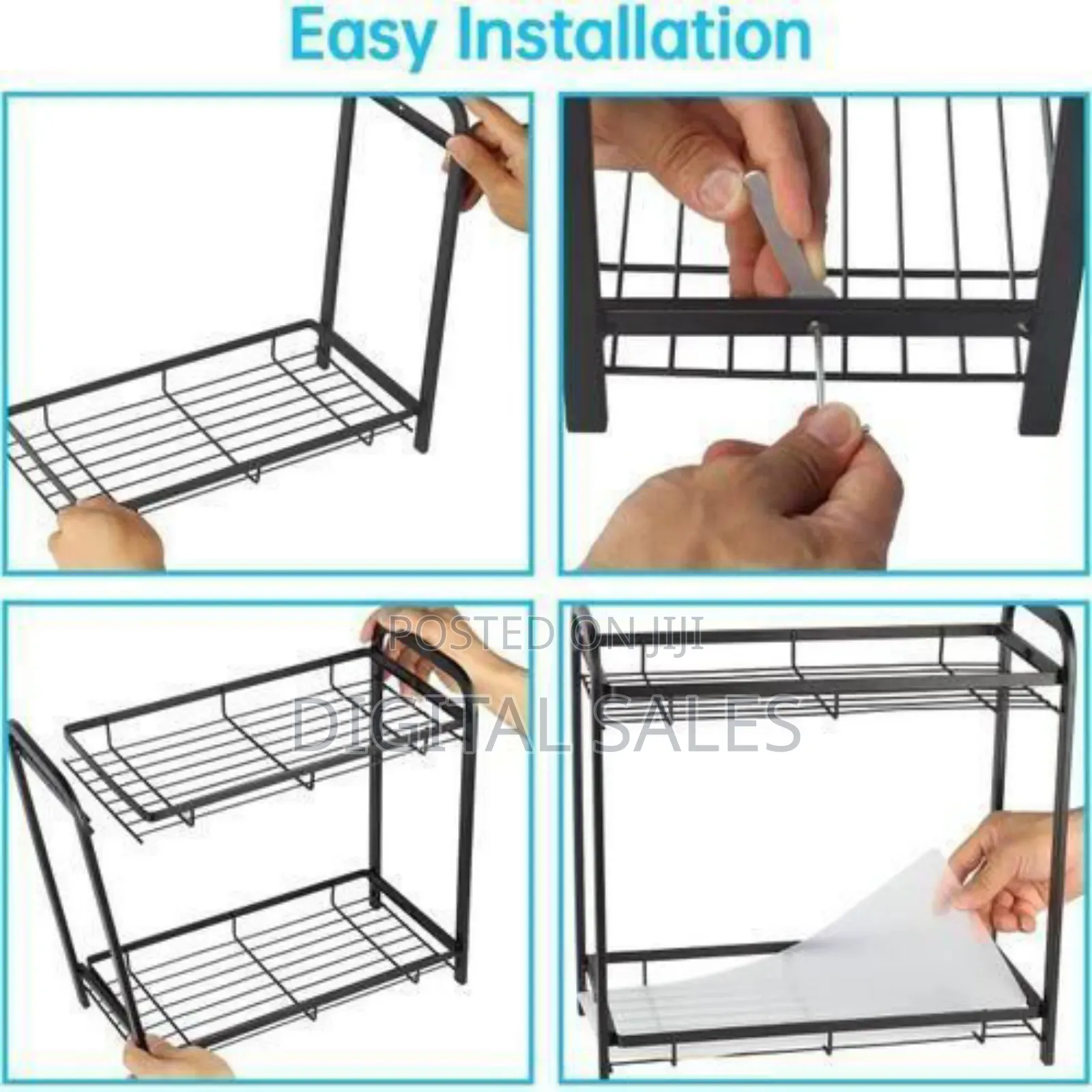 Two-tier Countertop Kitchen And Spice Organizer - Multicolor