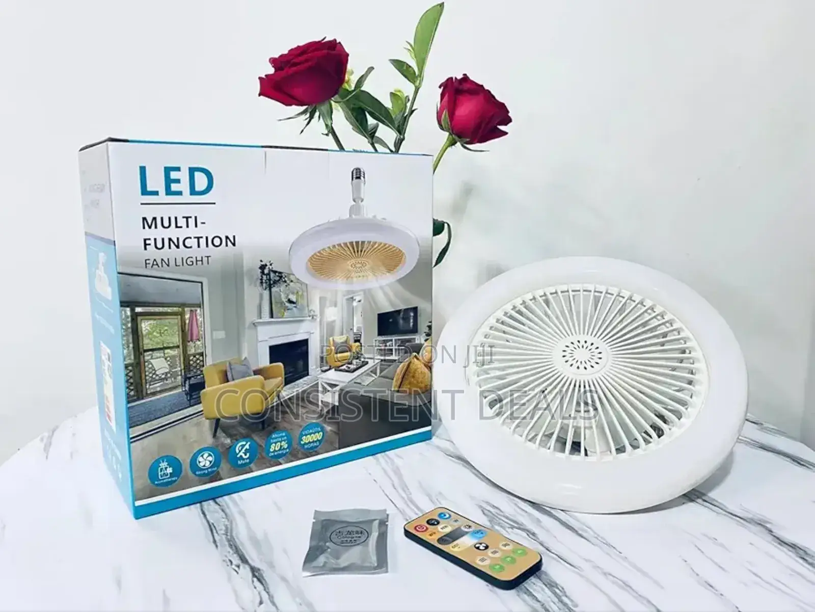 Smart Remote Control Led Fan Light