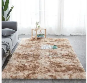 1.5 X2m Fluffy Center Carpets Fluffy Rugs - Beige Patched