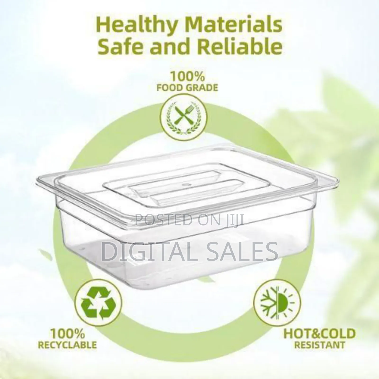 Durable Clear Food Storage Container With Lid -