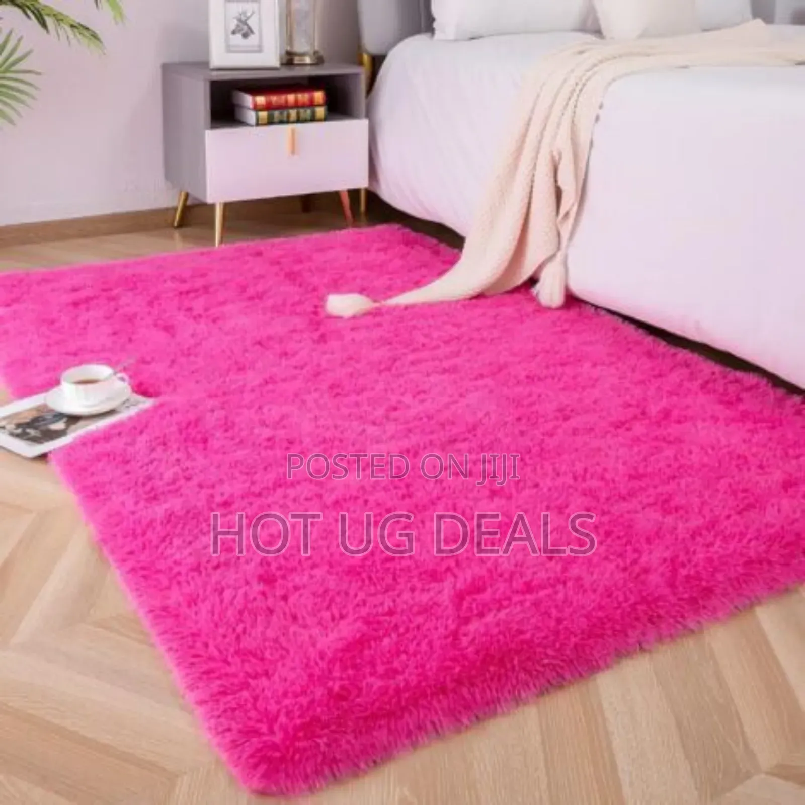 1.5 X2m Fluffy Center Carpets Fluffy Rugs - Pink