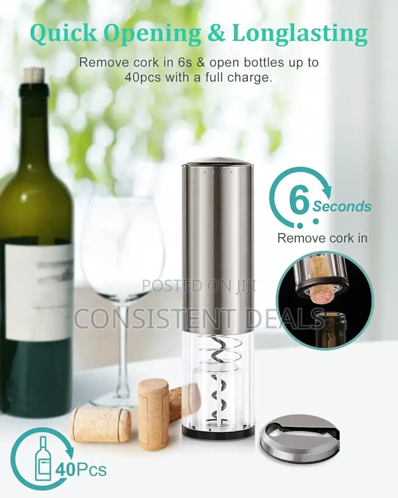 Electric  Wine Bottle  Corkscrew  Opener
