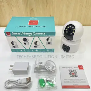 Dual-Lens Wifi Security Camera Motion Alerts, Night Vision