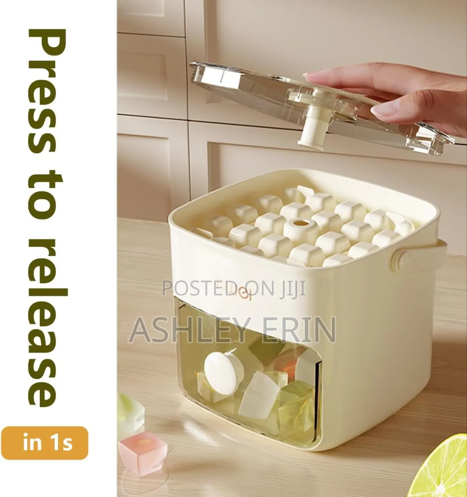 Aswei Portable Ice Cube Maker and Storage Box