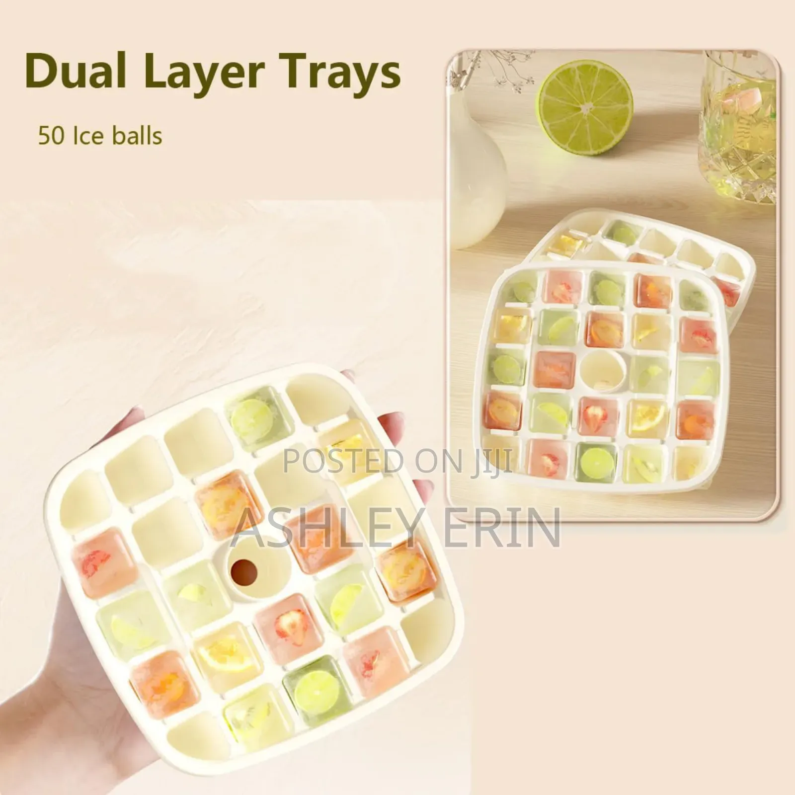Aswei Portable Ice Cube Maker and Storage Box