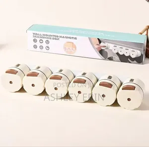 6pcs Wall-Mounted Magnetic Seasoning Box Set