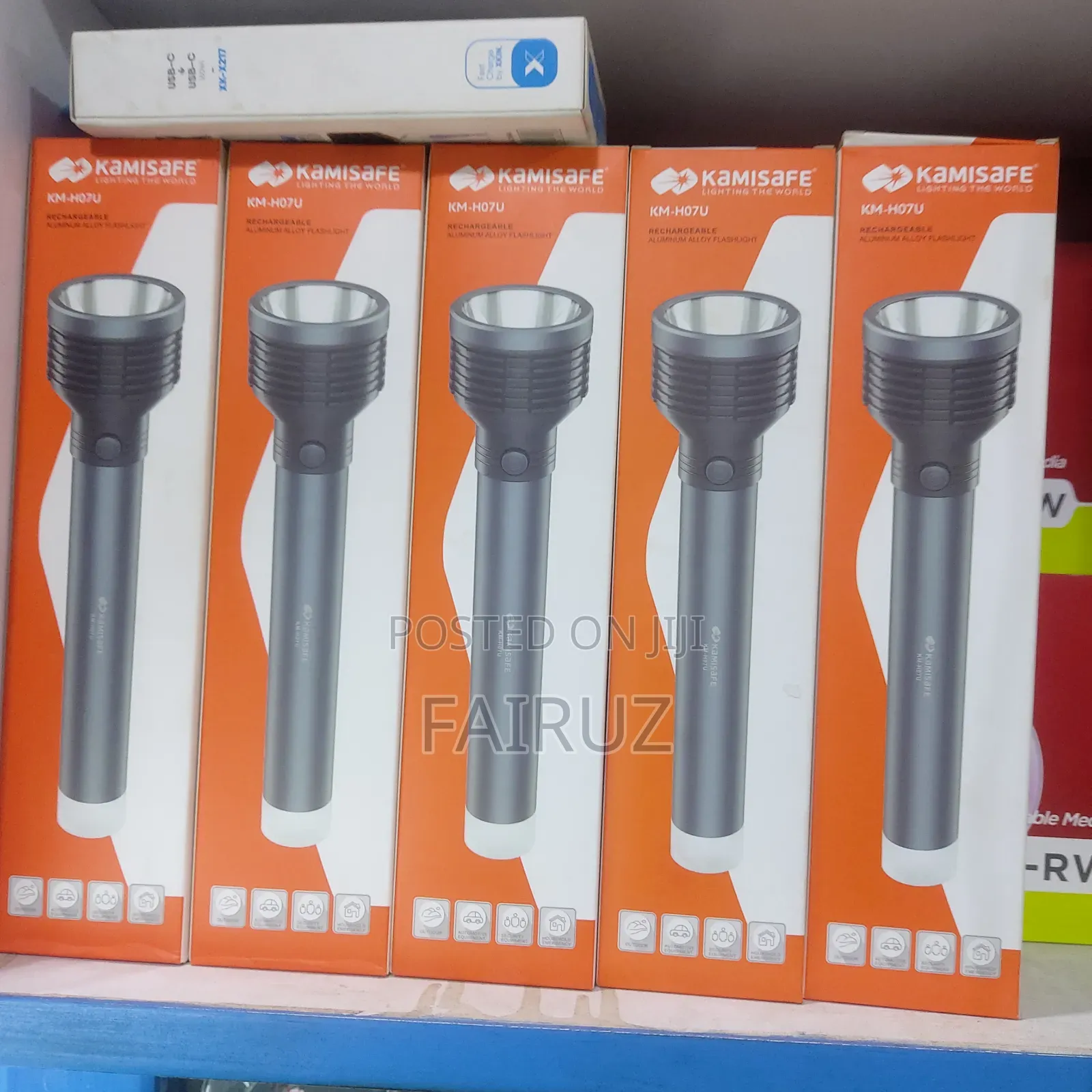 Kamisafe Rechargeable Light/Aluminum Alloy Flash Light