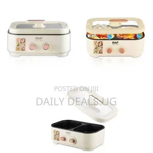 Raf Compact Dual-Compartment Electric Cooker - Multicolor