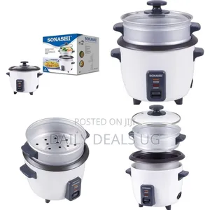 Sonashi 2 -N-1 Rice Cooker With Aluminum Steamer - Multicolor