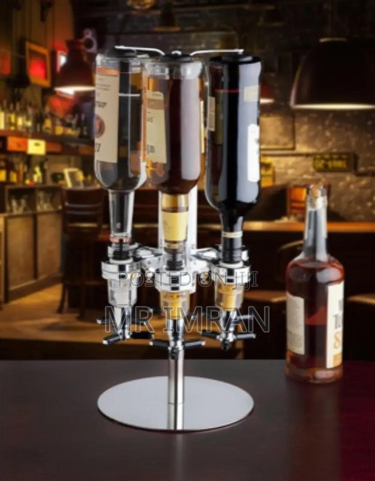 4 Godinger Rotating Liquor Dispenser Bar Butler