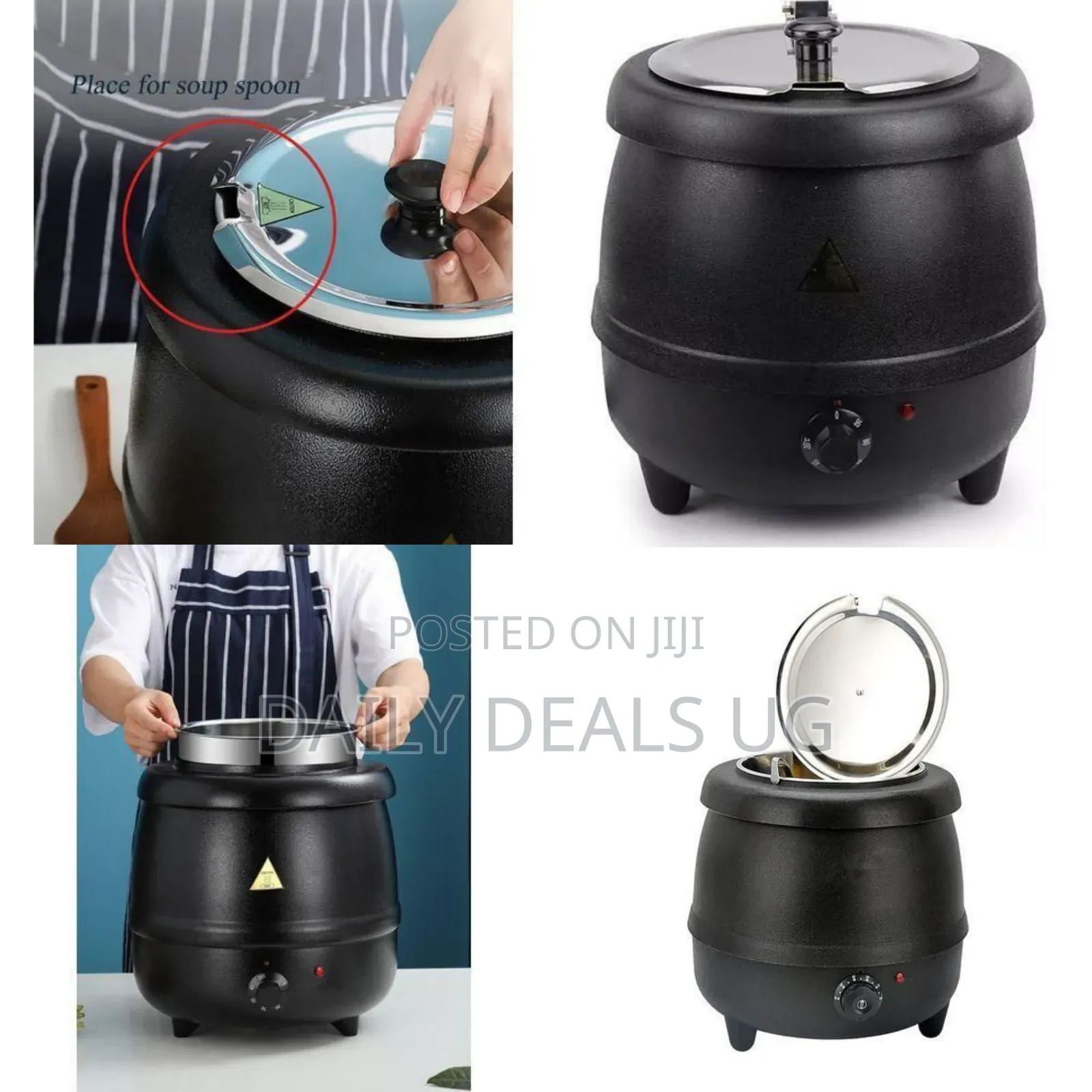 Professional Electric Soup Kettle Warmer With Stainless Steel Insert