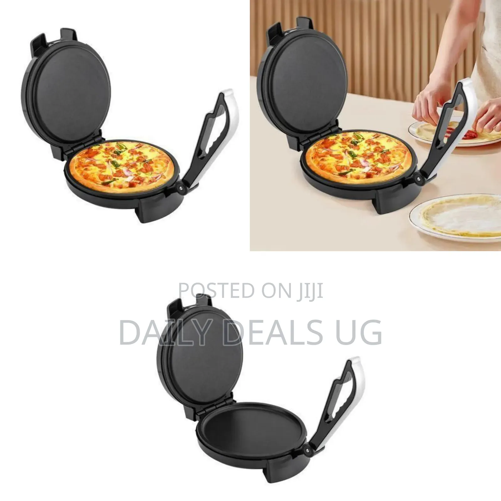 Versatile Electric Pizza Maker and Multi-Cooker - Multicolor