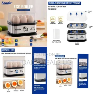 Sonifer Electric Egg Boiler and Steamer (200w) - Multicolor