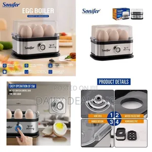 Efficient Stainless Steel Electric Egg Boiler - Multicolor