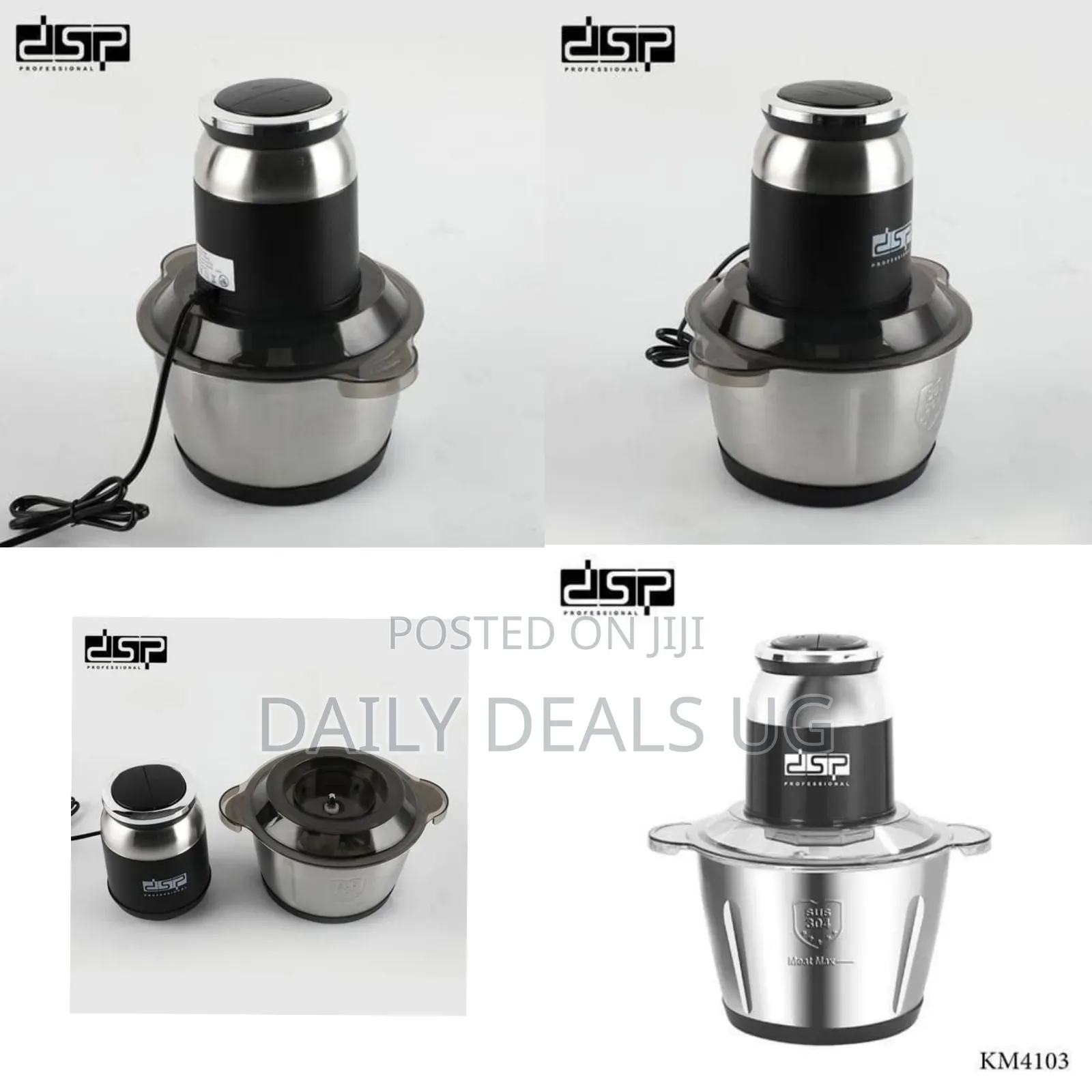 DSP Professional Electric Food Chopper and Meat Grinder - Multicolor