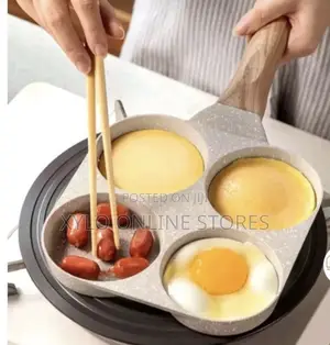 4 in 1 Aluminum Non Stick Black and White Cooking Pan