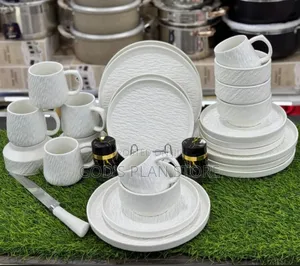 24pieces White Ceramic Dinner Sets