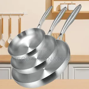 3pcs of Stainless Steel Frying Pan