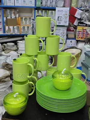 Aset of Dinner Set of Melamine Plates,Cups and Sugar Bowls