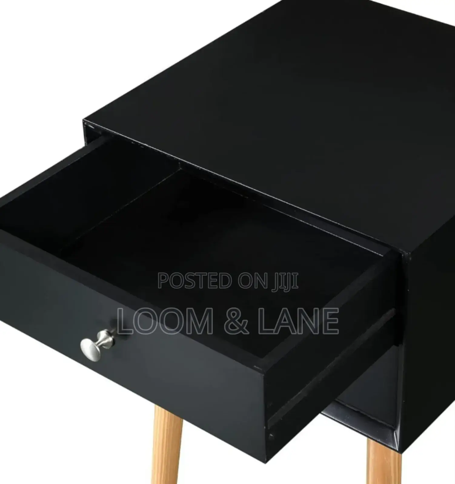 Bedroom Nightstand Table With Rubber Wood