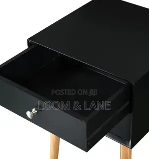 Bedroom Nightstand Table With Rubber Wood