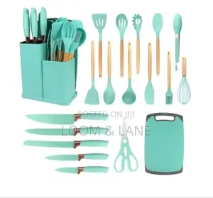 Turquoise 19-Piece N B Kitchen Cooking Utensil Set