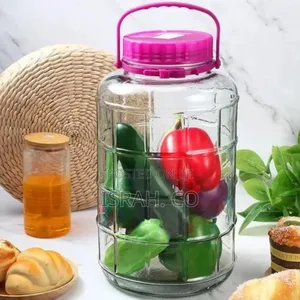 Large Capacity Glass Jar With Carrying Handle