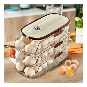 Three Layer Stackable Automatic Rolling Egg Dispenser