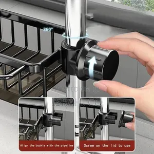Space-saving Faucet-mounted Stainless Steel Sink Caddy