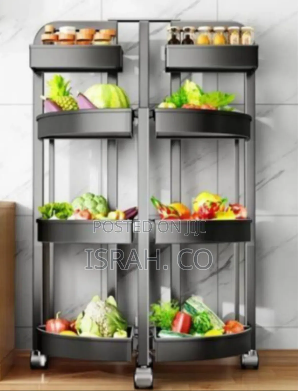 Multi-Tiered Rolling Kitchen Storage Rack