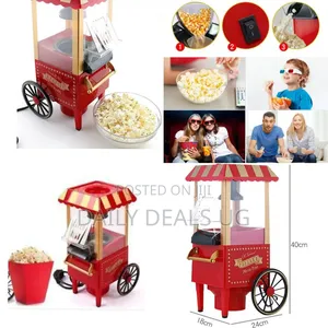 Vintage-Style Tabletop Hot Air Popcorn Maker - Multicolor