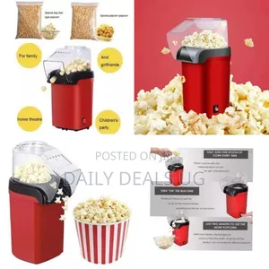 Classic Electric Hot Air Popcorn Maker for Healthy, Oil-Free Snacks