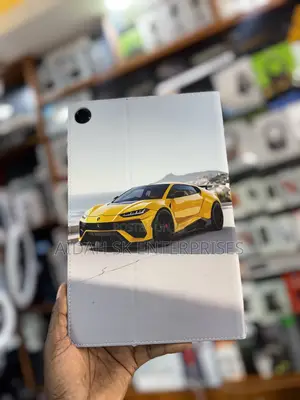 Protective Tablet Case Featuring a Design of a Lamborghini Urus.